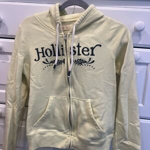 Muted lime green vintage Y2K Hollister zip up hoodie